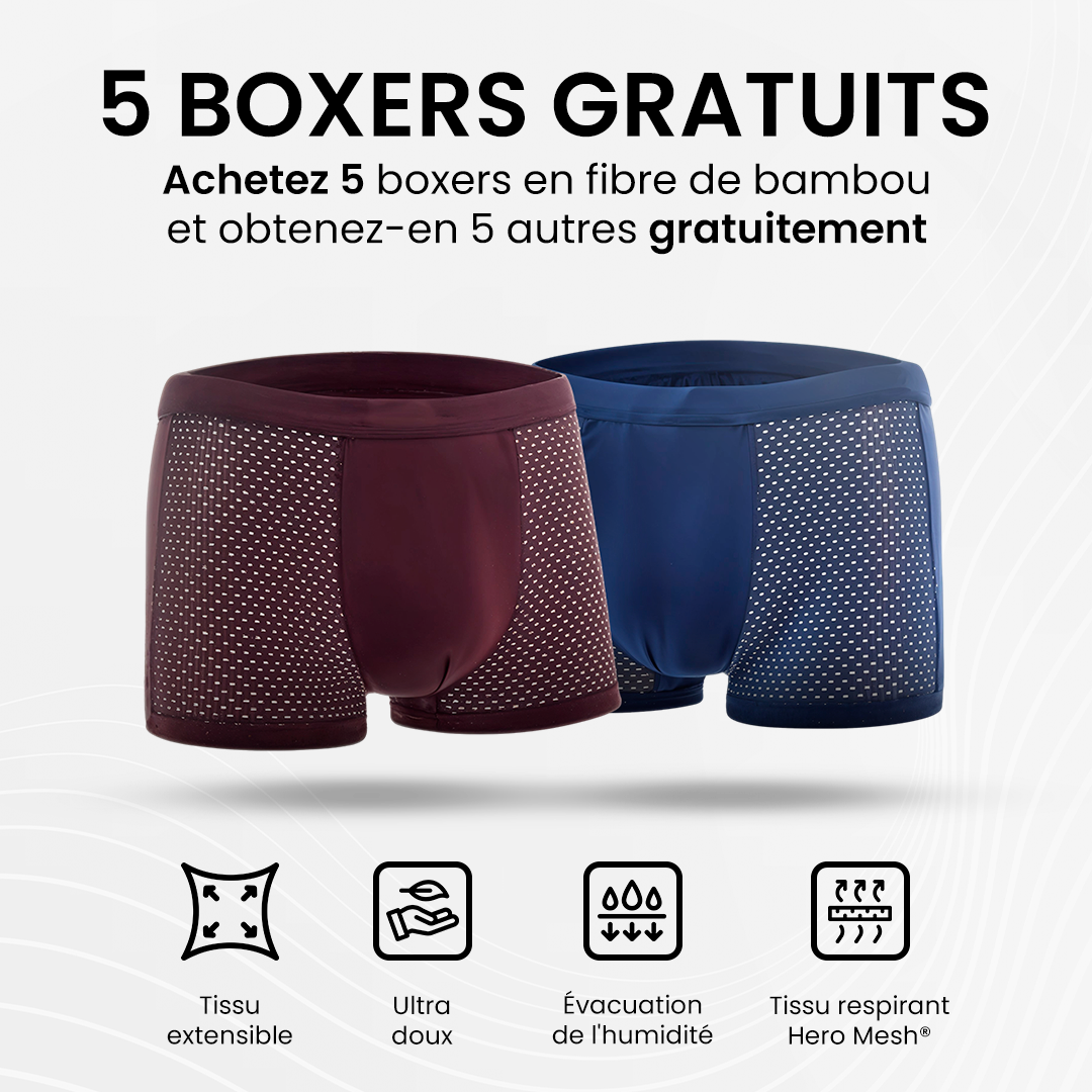 10 BOXERS EN FIBRE DE BAMBOU POUR LE PRIX DE 5| BAMBOOWEAR
