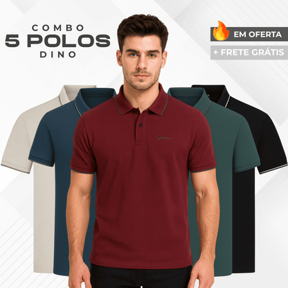 |Combo 5| - Camisas Polo Dino